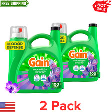 (2pack) Gain HE Liquid Laundry Detergent Moonlight Breeze 132 fl oz 100 Loads