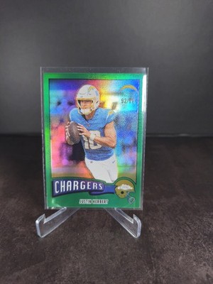 2025 Topps Chrome Justin Herbert  True Green Refractor /99 Throwback #1975-18