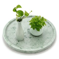 Natural Marble Tray, Stone Vanity Tray for Bathroom Kitchen Counter Home Deco...