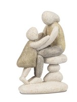 Formano Dekofigur SteinmäNnchen Mit Kind Sitzend 15 Cm - Kunststein