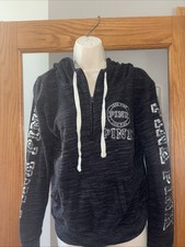 PINK Victoria's Secret Full Zip Up Hoodie MARBLED Sequin/Bling Size Medium M