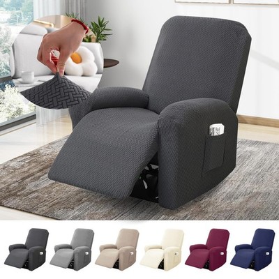 1Sitzer Sessel Überzug, Sesselbezuge Stretch mit Taschen, AllInclusive Streif...