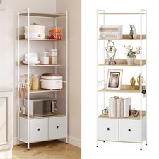 WOLTU Bücherregal 5 Ablagen Küchenregal Standregal Büroregal Wohnregal Regal