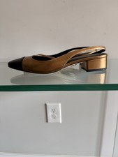 NEW 376 VERONICA BEARD CECILE LEATHER SLINGBACK SANDALS SIZE 8 M