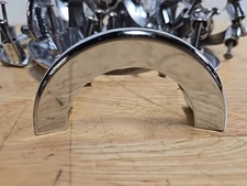 31 chrome mid century (half moon space) Kitchen Cabinet handles lot