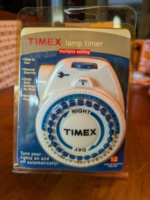 Vintage Brand New Timex Lamp Timer 12 On/Offs Plug In 15 Amps 1875 Watt Capacity