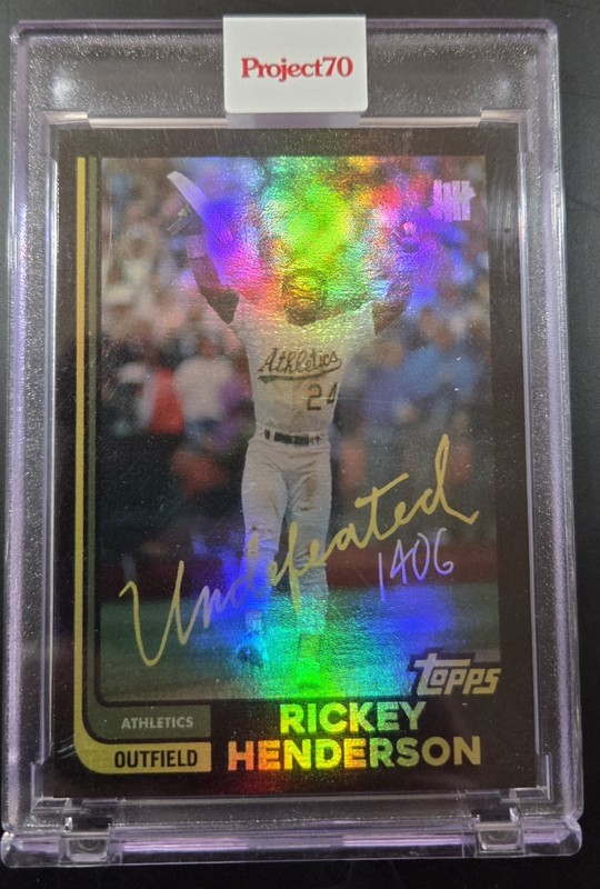 Rickey Henderson rainbow foil 4/70 topps project70 by Undefeated #418
