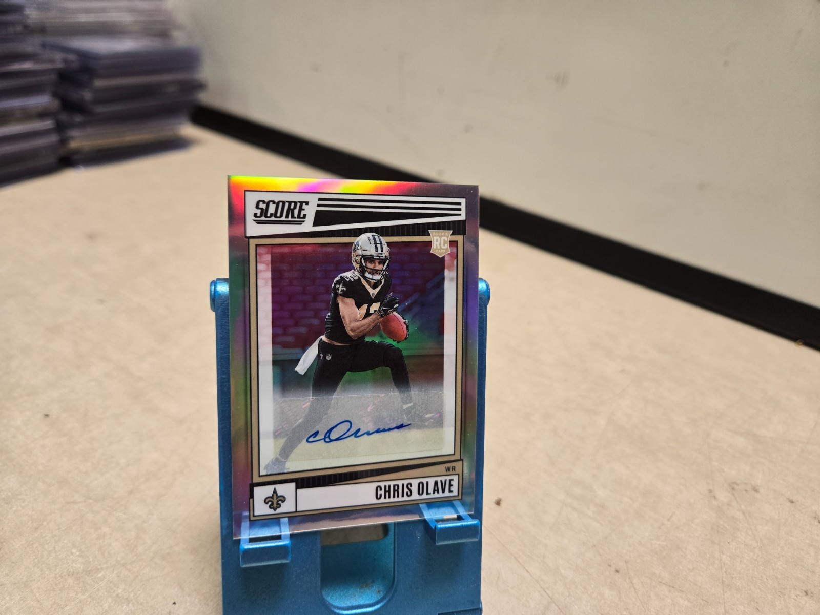 2022 Panini Chronicles #SP-378 Chris Olave Score Premium Rookies RC Auto /75