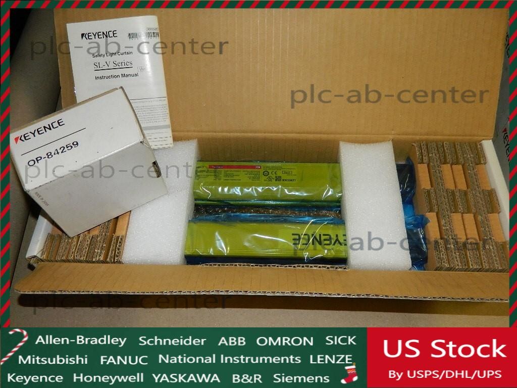 Keyence SL-V16HM 300MM Safety Light Curtain Set with OP-84259 Brackets NEW
