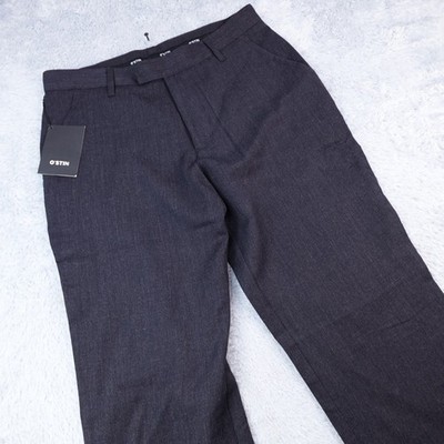 O'STIN Womens Wool Blend Classic Dress Pants Charcoal Gray MP6011 Size M NWT