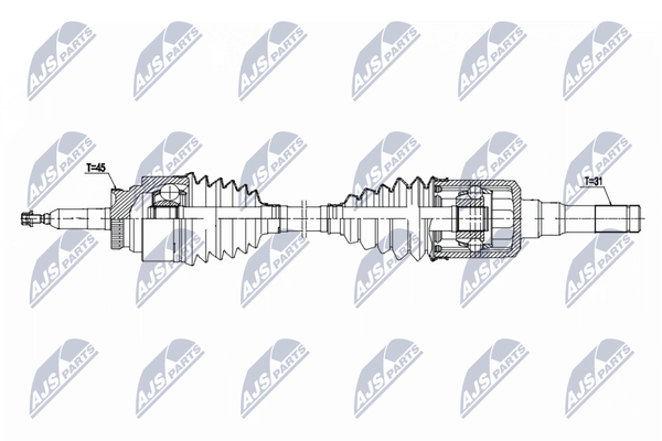 NTY NPW-FR-194 Antriebswelle Vorne Links FüR Ford USA-image
