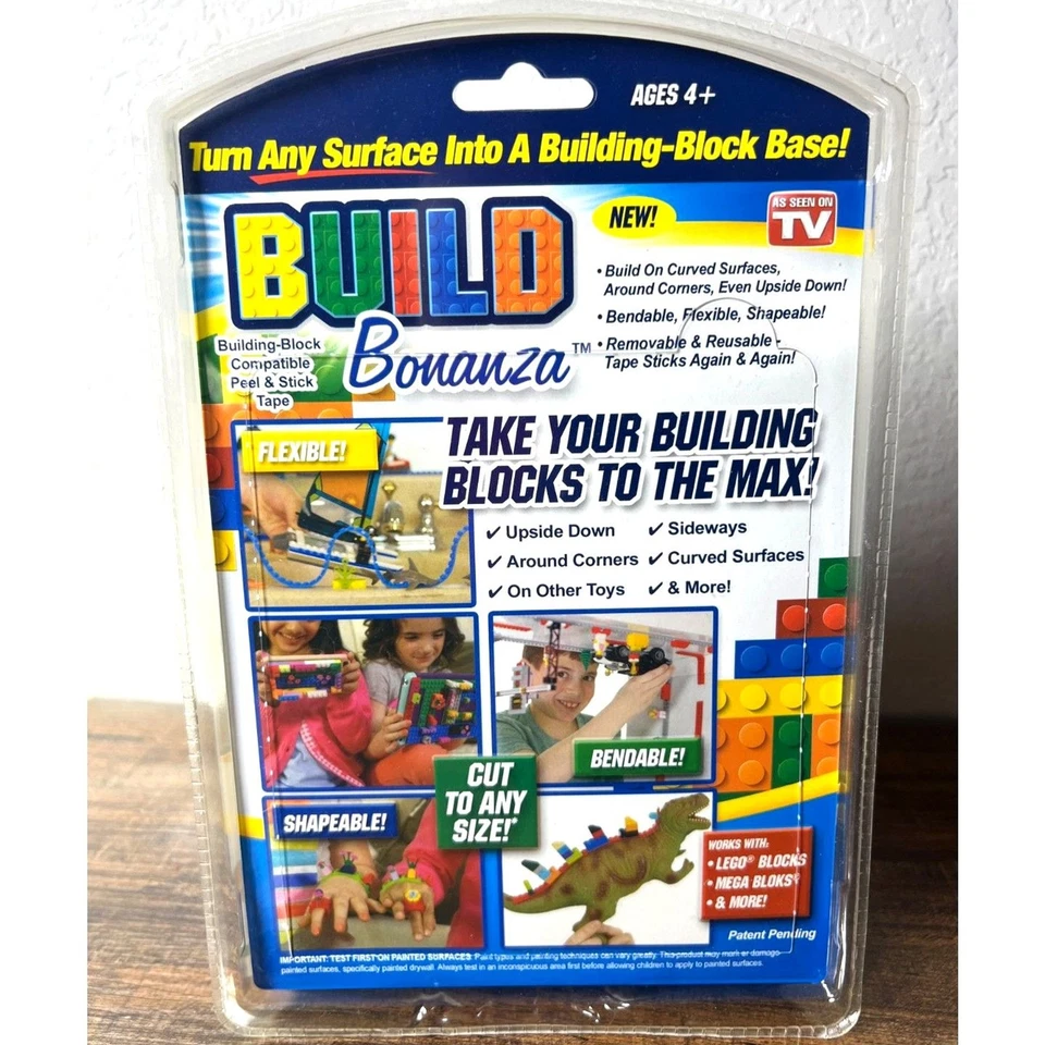 Build Bonanza Self Adhesive Peel Stick Brick Tape Compatible Lego Mega Bloks Etc - Image 2 of 2