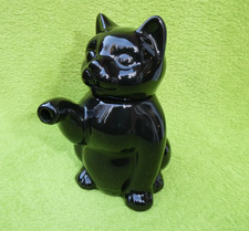 Kleine Figürliche Teekanne schwarze Katze Porzellan
