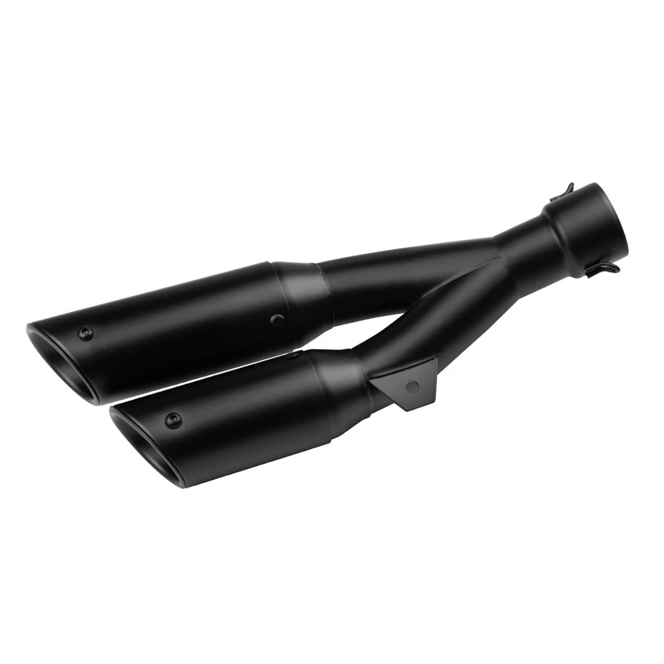 Slip On 38-51mm Double Tube Connector Exhaust Muffler Pipe For Honda Yamaha - Image 3 of 4