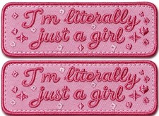 I  m Literally Just A Girl Patch   Cute Cherry Iron-On Embroidered Patch for B...