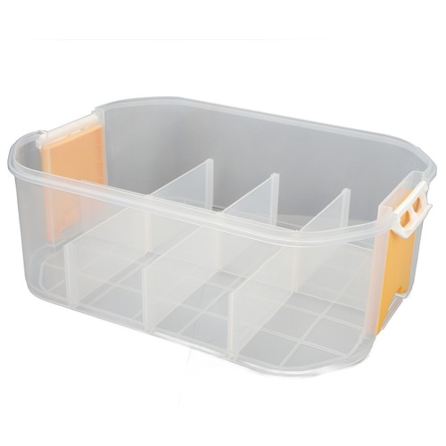 (Jaune)3 Couches De Blocs De Compartiment Bac De Rangement Avec Couvercle OB - Zdjęcie 6 z 12