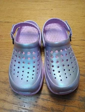 Joybees  Glitter Clog Purple Silver Womens Size 10