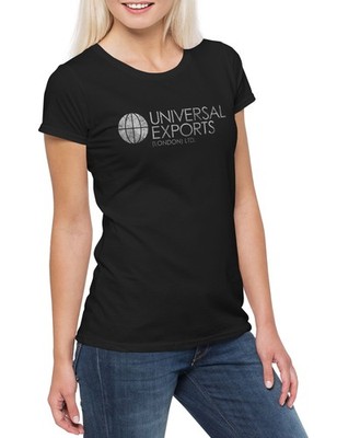 Universal Exports Damen T-Shirt James MI6 Agent Company Bond Logo Zeichen Sign