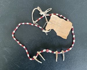 Antique Native American Indian Beaded Necklace 1800’s