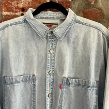 VTG Levi's Distressed Men's Denim Shirt L 25x29