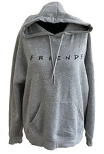 New Look grey hoodie Size 14 Friends logo Polyester Mix womens