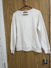 Gloria Vanderbilt Crewneck Sweatshirt Pullover w Lace Detail Size M C124 Comfy