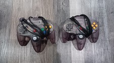 Lot Of 2 Atomic Purple N64 Nintendo 64 Controller For Parts/Repair LOOSE STICKS