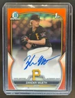 2023 Bowman Draft Zander Mueth Chrome Auto Orange Refractor 1st Prospect #8/25