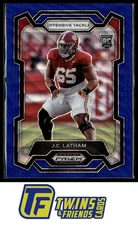 2024 Panini Prizm Draft Picks #135 JC Latham Blue Wave #/249