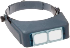 Donegan DA-7 OptiVISOR Headband Magnifier, 2.75X Magnification Glass Lens Pla...
