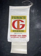 NOS FUNKS G HYBRID Sample Seed Sack Bag - 8.5" x 5" - Galesburg IL Farm Funk’s