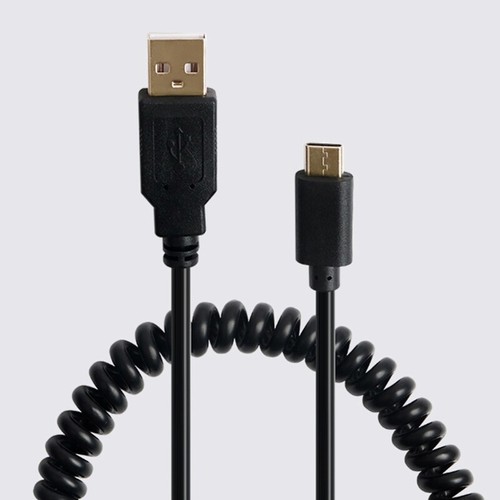 Type C Coiled Cable Wire Mechanical Keyboard GH60 USB Cable Type-C to USB Cable - Zdjęcie 7 z 20