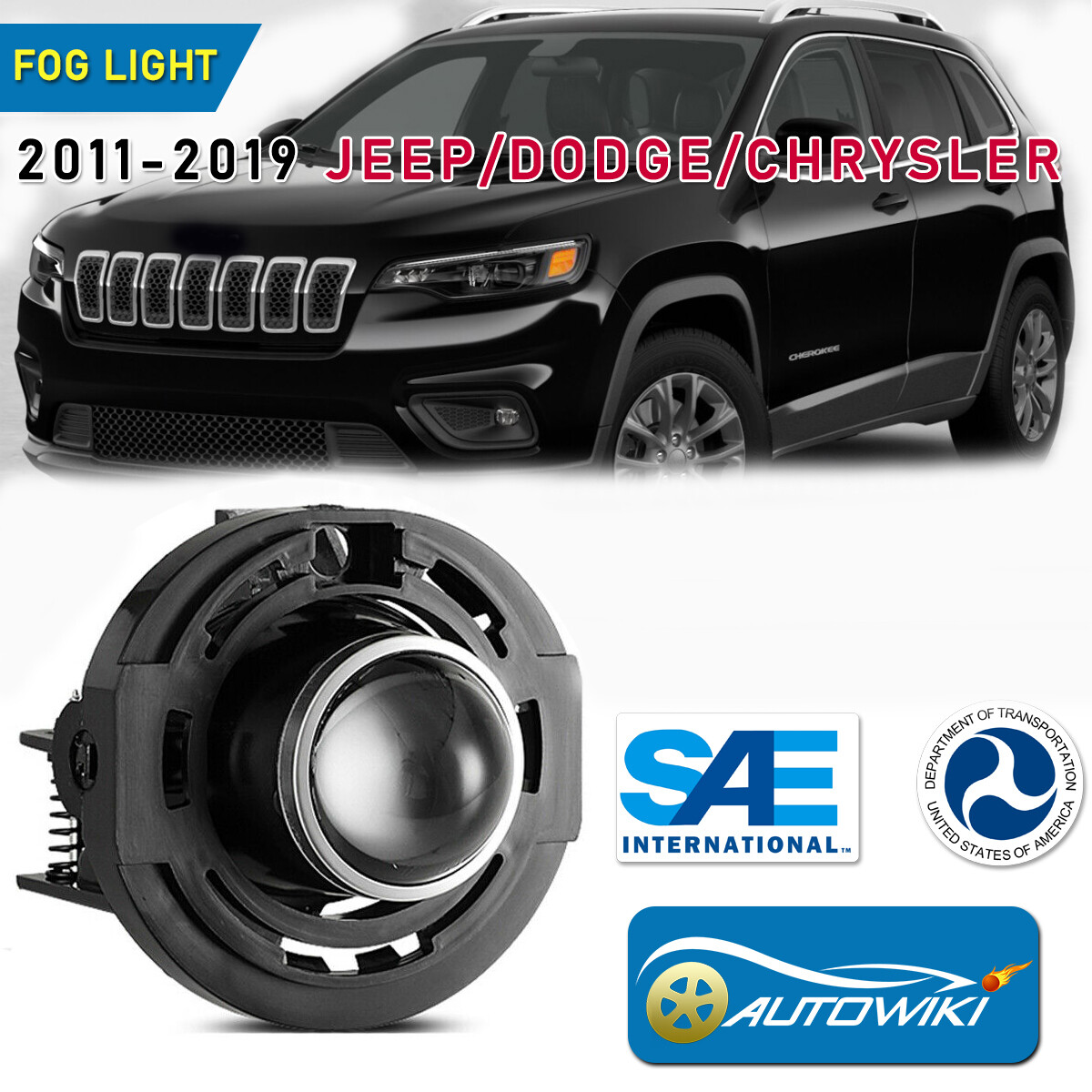 1x Fog Light For Jeep Chrysler Dodge Charger Challenger Driver Front Bumper  Lamp | eBay