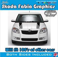 Skoda Fabia VRS Estate Hatch BONNET Stripes Decals Stickers Graphics NO P&P 014