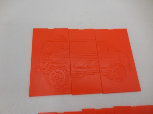 Vintage Tomy Little Van Goes Stencil Rubbing Plates - Picture 7 of 7