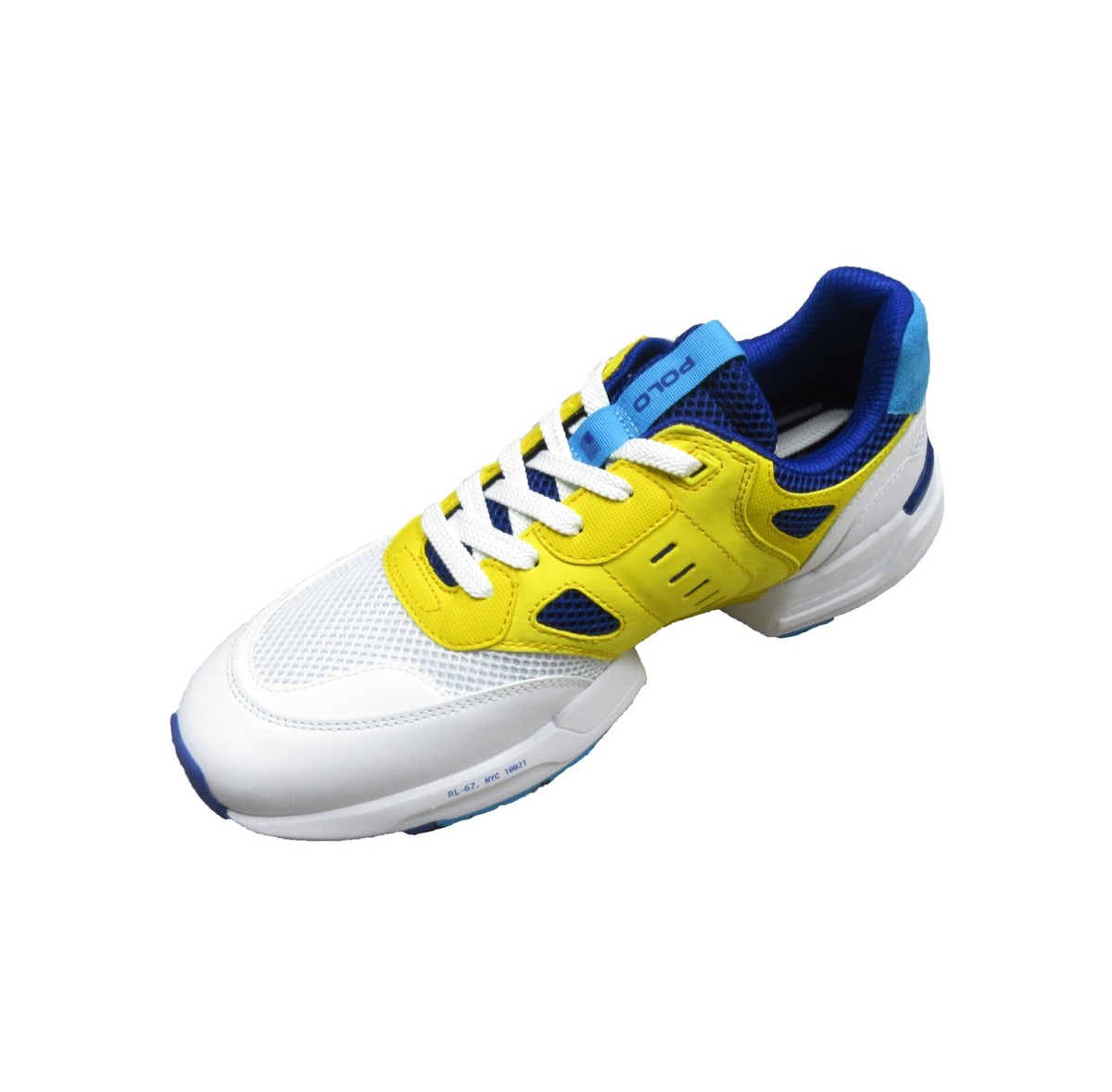 Polo Ralph Lauren Men's Yellow/White/Royal Colorblock Lace Up