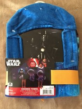 Disney Star Wars Hooded Towel Wrap Size 22" x 51" For Beach Bath Pool New B11