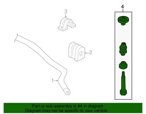 Barra estabilizadora de suspensión genuina GM 1997-2016 Chverolet Pontiac 19417578 Foto 3 de 3