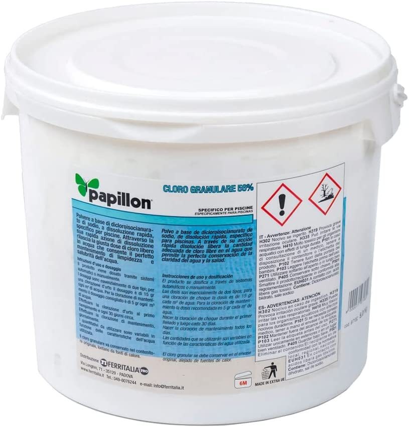 CLORO dicloro - 5KG - 56% - GRANULARE RAPIDO SCIOGLIMENTO -  PISCINE piscina
