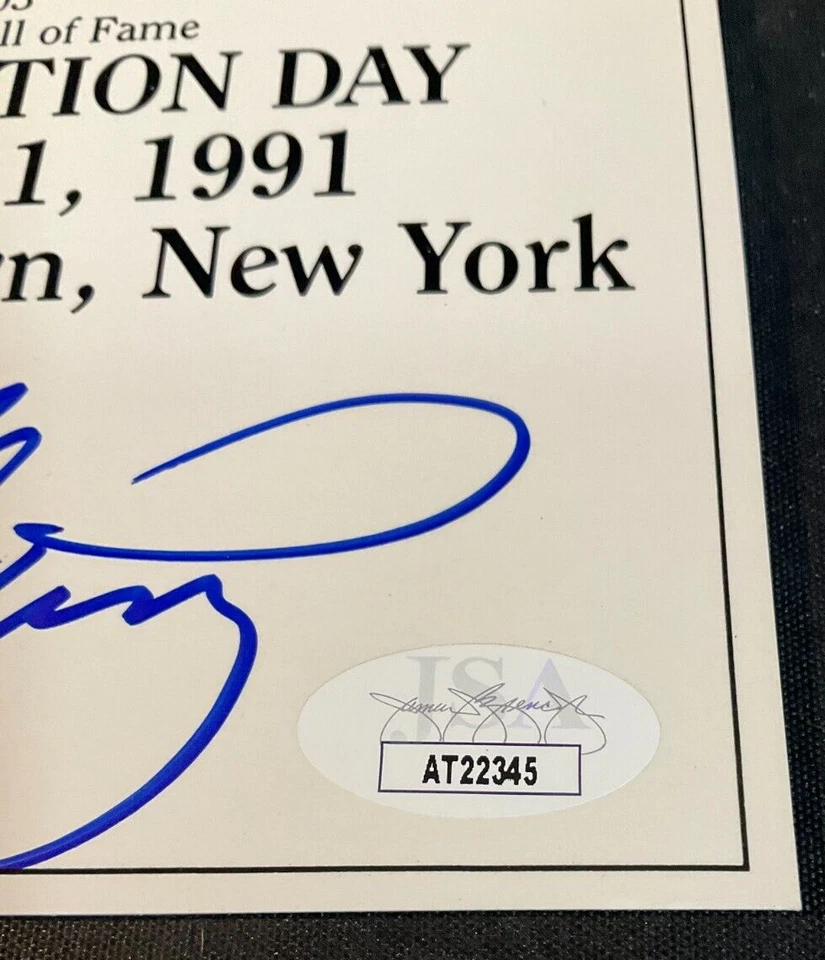 Gaylord Perry Signed Induction Card JSA Cert w/COA MLB S.F. Giants #36 HOF 1991! - Image 4 of 4