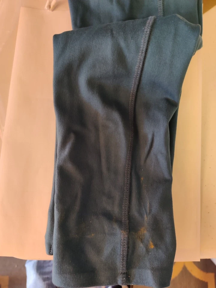 Leggings femininas SOILED Danskin coladas 7/8ths cintura alta azul-petróleo tamanho P $40 1A058 - Imagem 4 de 4