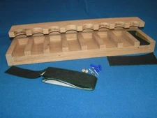 8 gun - wood closet gun rack with floor rest - Solid Oak 