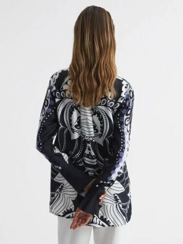 Reiss Women Rose Scarf Printed Long Sleeve Shirt Blouse Size UK 4-12 RRP£158-S1 - Image 2 of 4