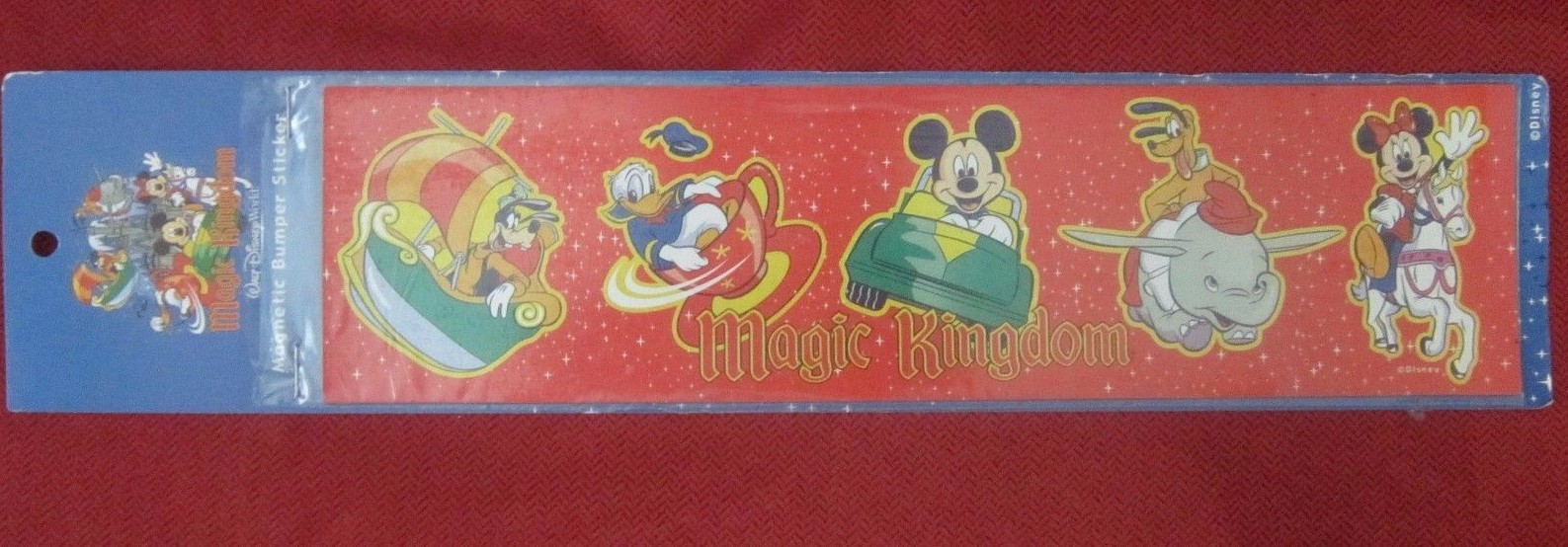 Disney World Magic Kingdom Magnetic Bumper Sticker - New