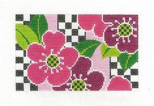 Contemporary Flower Blossoms handpainted Needlepoint Canvas BD Series LEE