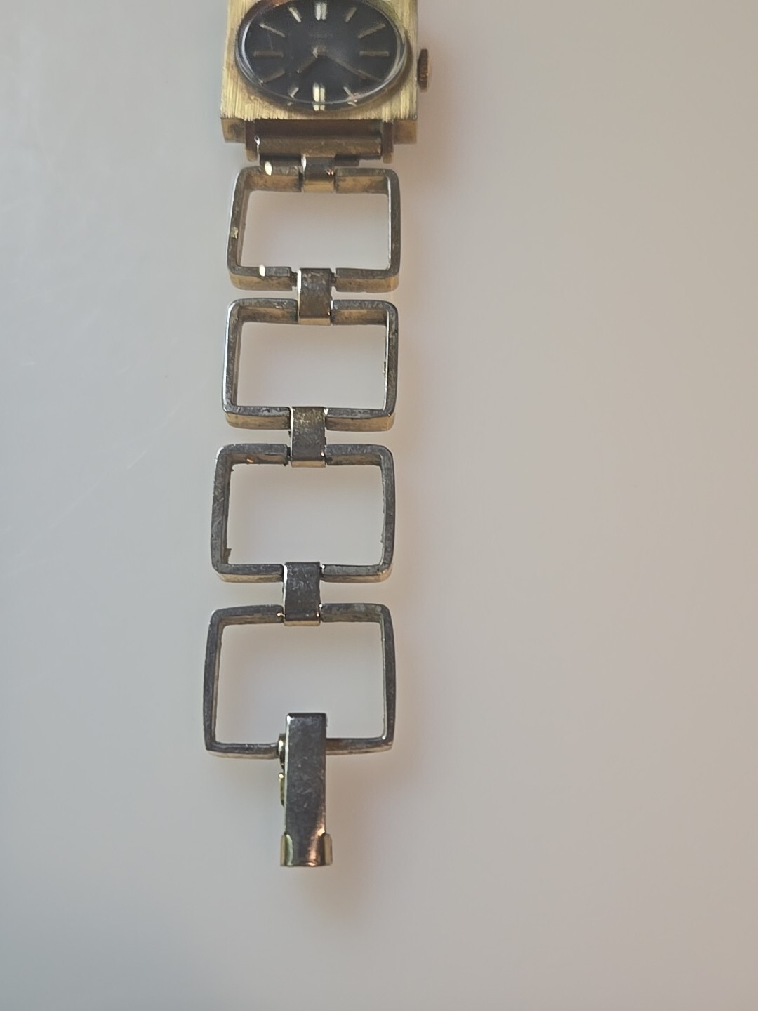 Ladies Wind Up Timex Watch Rectangular Open Link … - image 4