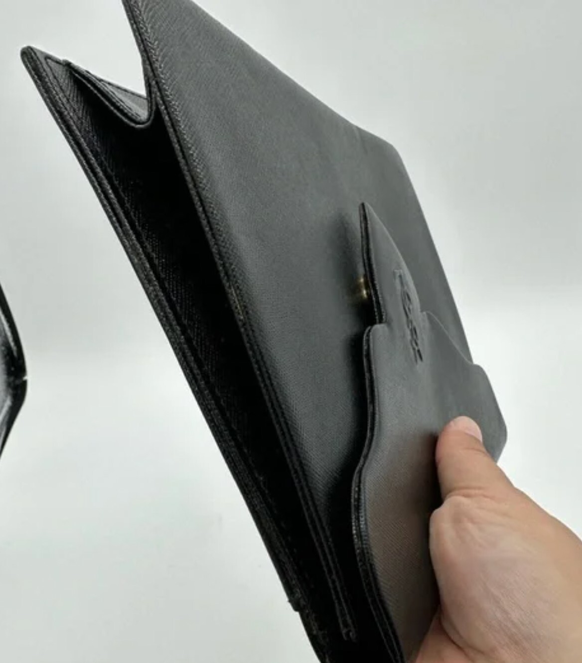 Saint Laurent YSL rara pochette e borsa a tracolla in pelle nera