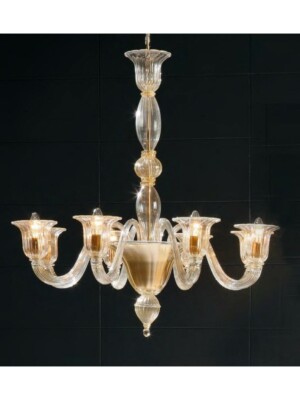 Murano Chandelier Of Venice Amber Leo-Artemide-8
