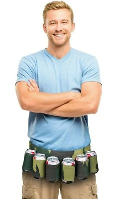 BIGMOUTH INC. Big Mouth Toys Beer Belt / 6 Pack Holster (Camo) Holds Bottles or Cans