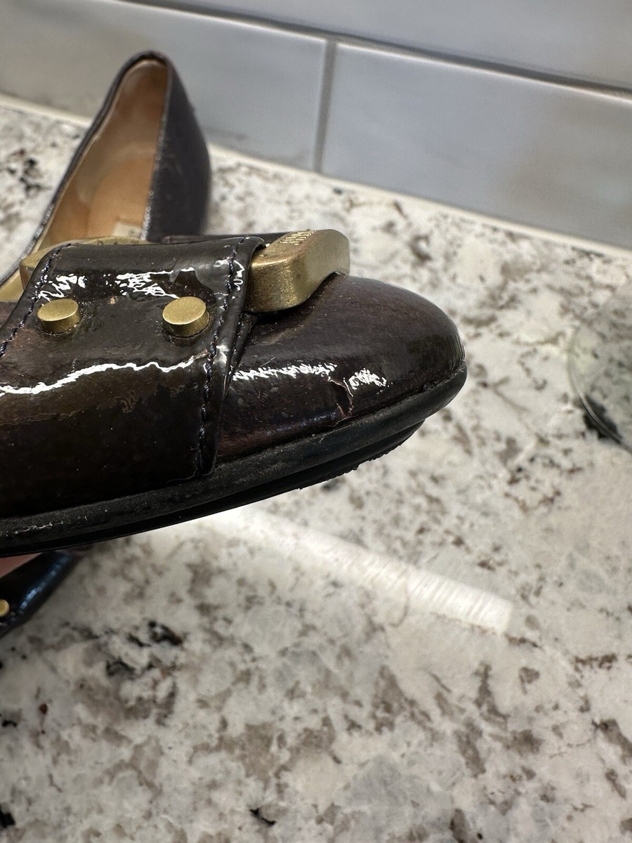 Jimmy Choo Morse purple liquid patent leather ballet flats Jimmy Choo Morse purple liquid patent leather ballet flats
